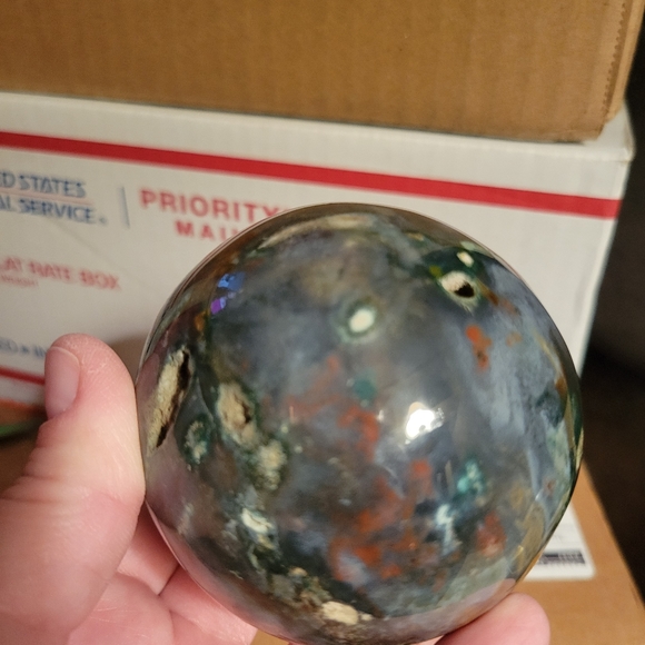 Ocean jasper sphere - Picture 3 of 4